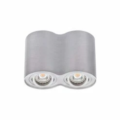 Coupon ⭐ Kanlux Plafonnier en Saillie BORD Double GU10 Orientable - Aluminium Brossé ❤️