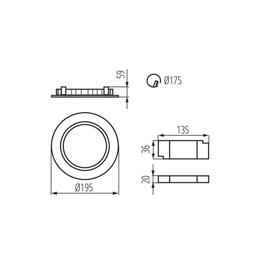 Meilleur prix ✔️ Kanlux Downlight LED 24W étanche IP44 rond ∅195mm Blanc - Blanc Naturel 4000K 🌟 5 Meilleur prix ✔️ Kanlux Downlight LED 24W étanche IP44 rond ∅195mm Blanc - Blanc Naturel 4000K 🌟 – Image 3