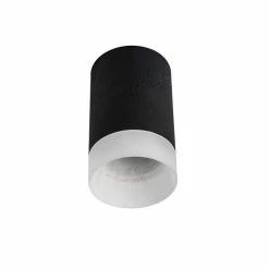 Meilleure vente 🔥 Kanlux Plafonnier saillie rond pour 1 ampoule GU10 Noir 🧨