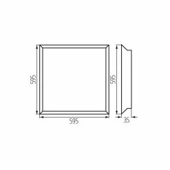 Sortie 👍 Kanlux Dalle LED 38W carré 595mmx595mm Blanc - Blanc Naturel 4000K 🤩 -Atmosphera Soldes 5905339298225 3
