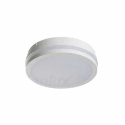 Promo 🌟 Kanlux Plafonnier LED 18W à détecteur étanche IP54 rond ∅220mm Blanc - Blanc Naturel 4000K 🧨