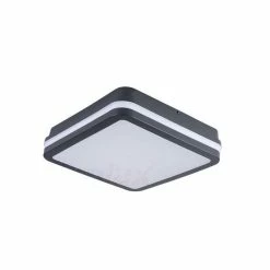 Promo 🌟 Kanlux Plafonnier LED 18W étanche IP54 rond ∅220mm Graphite - Blanc Naturel 4000K 🛒