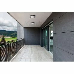 Promo 🔥 Kanlux Plafonnier LED 18W à détecteur étanche IP54 rond ∅220mm Graphite - Blanc Naturel 4000K 😍 -Atmosphera Soldes 5905339329455 3