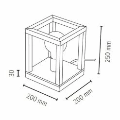 Meilleure vente ❤️ Paris prix Lampe à Poser Déco "Kago" 25cm Chêne Huilé 😉 -Atmosphera Soldes 5905840200373 2