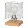 Remise 👍 Paris prix Lampe à Poser Design "Cage" 21cm Chêne Huilé ✨ -Atmosphera Soldes 5905840210396 1