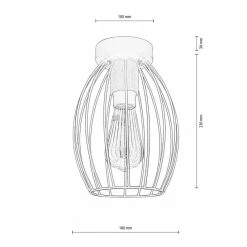 De gros 🤩 Paris prix Plafonnier Design "Gunnar" 25cm Noir 🤩 -Atmosphera Soldes 5905840214295 2