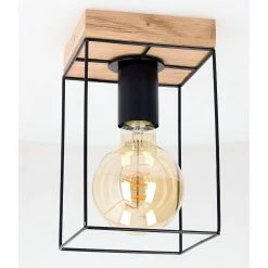 Sortie 😀 Paris prix Plafonnier Design "Gretter" 22cm Chêne Huilé 🔥 -Atmosphera Soldes 5905840214783 3