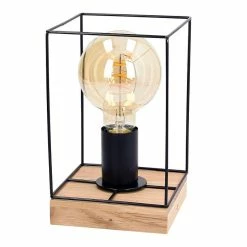 Meilleure affaire đ Paris prix Lampe Ă Poser Design "Gretter" 22cm ChĂȘne HuilĂ© âïž