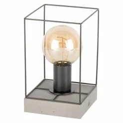 Vente flash 😉 Paris prix Lampe à Poser Design "Gretter" 22cm Gris & Noir 🧨