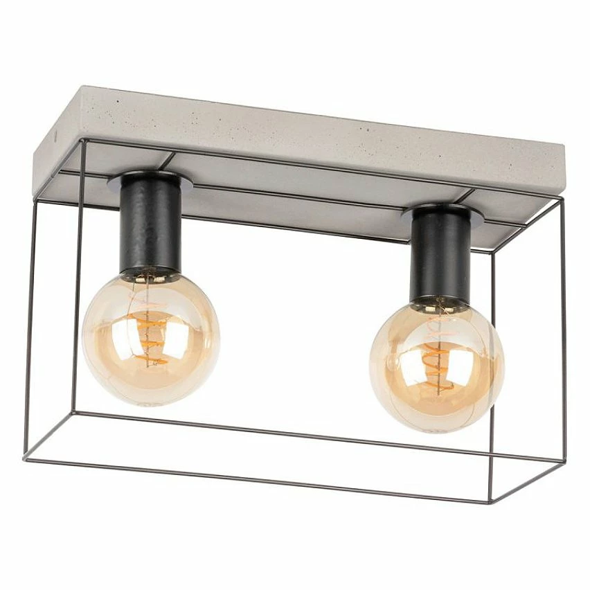 Vente flash đ Paris prix Plafonnier Design 2 TĂȘtes "Gretter" 55cm Gris & Noir â€ïž 3 Vente flash đ Paris prix Plafonnier Design 2 TĂȘtes "Gretter" 55cm Gris & Noir â€ïž