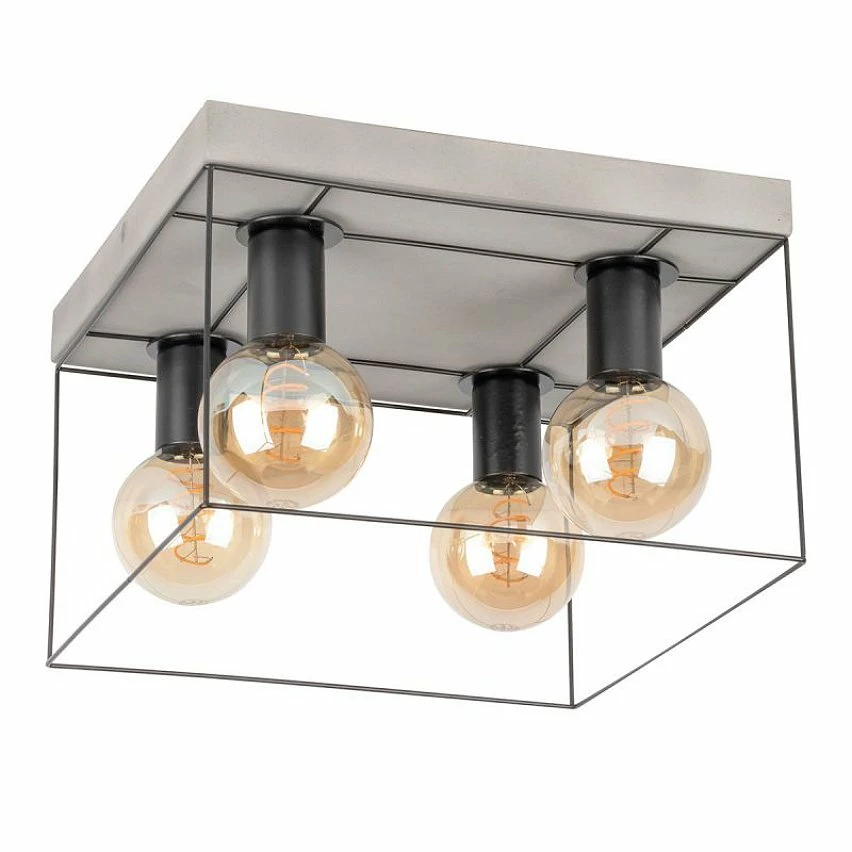 Vente flash đŻ Paris prix Plafonnier Design 4 TĂȘtes "Gretter" 34cm Gris & Noir đ 3 Vente flash đŻ Paris prix Plafonnier Design 4 TĂȘtes "Gretter" 34cm Gris & Noir đ