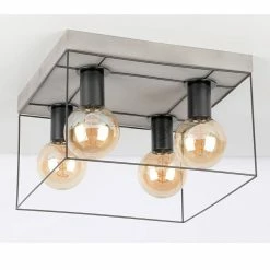 Vente flash đŻ Paris prix Plafonnier Design 4 TĂȘtes "Gretter" 34cm Gris & Noir đ 7 Vente flash đŻ Paris prix Plafonnier Design 4 TĂȘtes "Gretter" 34cm Gris & Noir đ -Atmosphera Soldes 5905840214929 3