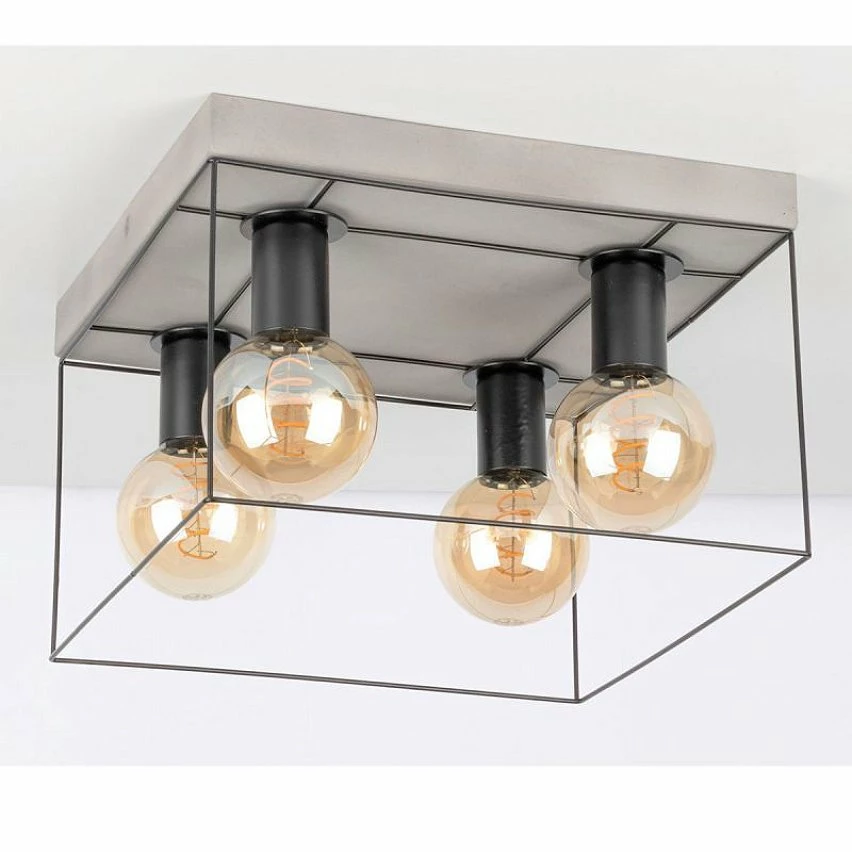 Vente flash đŻ Paris prix Plafonnier Design 4 TĂȘtes "Gretter" 34cm Gris & Noir đ 5 Vente flash đŻ Paris prix Plafonnier Design 4 TĂȘtes "Gretter" 34cm Gris & Noir đ â Image 3