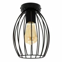 Remise 🎁 Paris prix Plafonnier Design en Métal "Gunnar" 26cm Noir 😉