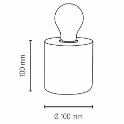 Offres 🧨 Paris prix Lampe à Poser Ronde en Béton "Strong" 10cm Gris 😀 -Atmosphera Soldes 5907500151759 3