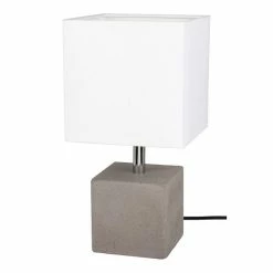 Nouveau 😍 Paris prix Lampe à Poser Carrée en Béton "Strong" 30cm Gris 👍
