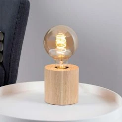 Grosses soldes 🛒 Paris prix Lampe à Poser Ronde "Trongo" 10cm Chêne Huilé 🔔 -Atmosphera Soldes 5907500157775 3