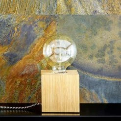 Meilleur prix 🌟 Paris prix Lampe à Poser Design "Trongo" 10cm Chêne Huilé 👍 -Atmosphera Soldes 5907500157805 3