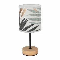 Vente flash ✔️ Paris prix Lampe à Poser Design "Hoja" 29cm Chêne Huilé ⌛