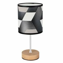 Offres ❤️ Paris prix Lampe à Poser Design "Espacio" 34cm Chêne Huilé 😀