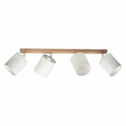 Grosses soldes 👏 Paris prix Plafonnier 4 Têtes Design "Punto" 75cm Chêne Huilé ⭐