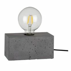 Remise ✨ Paris prix Lampe à Poser Déco en Béton "Strong" 18cm Gris 🎉
