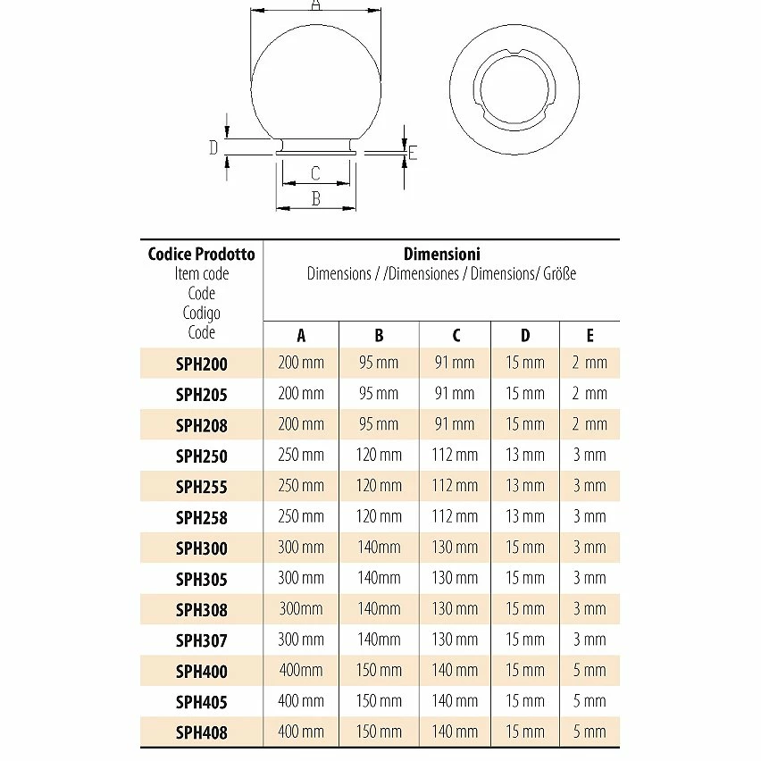 Sortie ⌛ VELAMP Sphère d'extérieur en PMMA, 250mm, E27, transparente 💯 6 Sortie ⌛ VELAMP Sphère d'extérieur en PMMA, 250mm, E27, transparente 💯 – Image 4