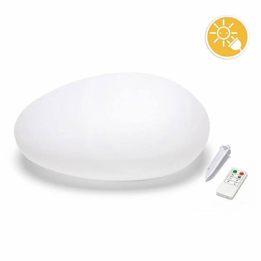 Top 10 ⌛ VELAMP SOLAR STONE: Pierre lumineuse LED (blanc + RGB) à recharge solaire. Avec télécommande 🔥 4 Top 10 ⌛ VELAMP SOLAR STONE: Pierre lumineuse LED (blanc + RGB) à recharge solaire. Avec télécommande 🔥 – Image 2