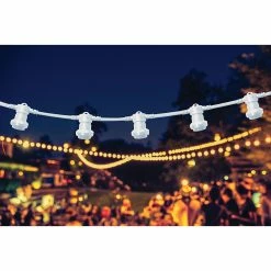 Le moins cher 👍 VELAMP PARTY LIGHT: Guirlande IP44 prolongeable 20m, 20 douilles E27, blanc 😀 -Atmosphera Soldes 8003910107106 3