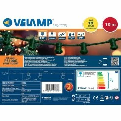 Meilleure vente ⭐ VELAMP PARTY LIGHT: Guirlande lumineuse IP44 extensible 10m, 10 x E27, H05RN-F2x1mm2, vert foncé 👍 14 Meilleure vente ⭐ VELAMP PARTY LIGHT: Guirlande lumineuse IP44 extensible 10m, 10 x E27, H05RN-F2x1mm2, vert foncé 👍 -Atmosphera Soldes 8003910107670 6