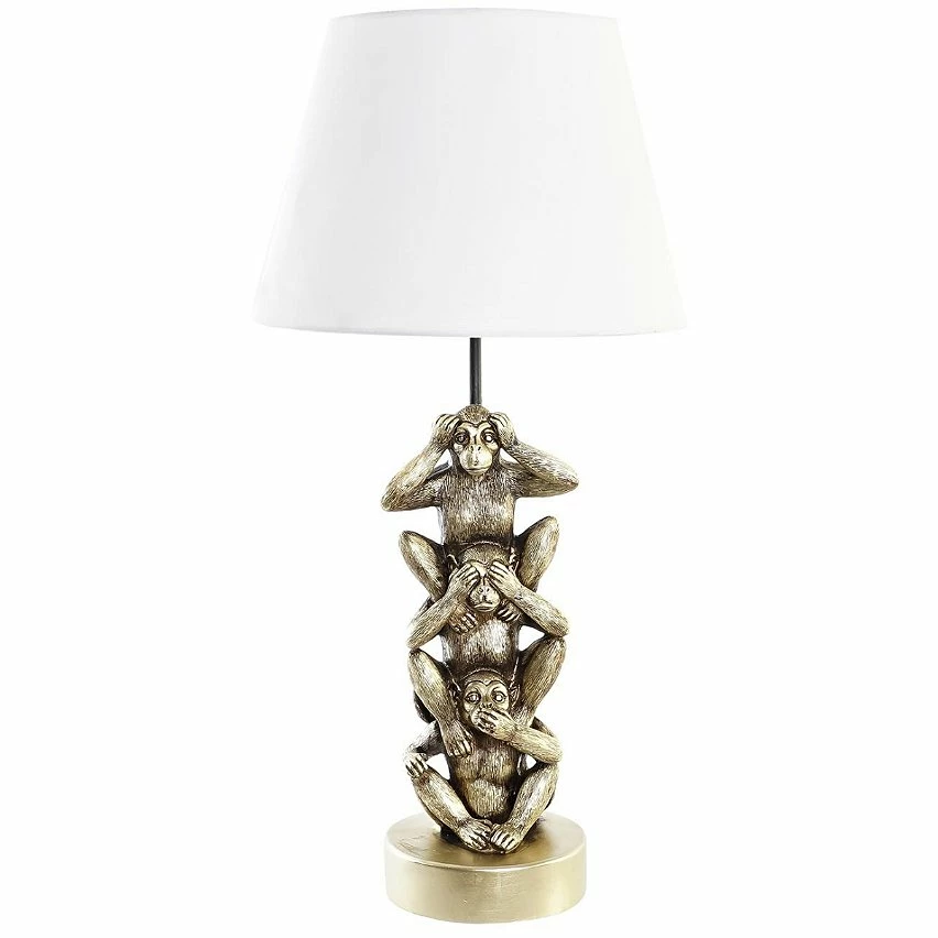 Bon marché 🎁 Item Lampe à poser dorée singes de la sagesse 61 cm ✨ 3 Bon marché 🎁 Item Lampe à poser dorée singes de la sagesse 61 cm ✨