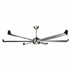 Le moins cher đ§š Klassfan Ventilateur de plafond DC en argent avec pelles chromĂ©es 236cm avec WiFi et gradateur LED đ