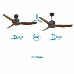 Promo 💯 Klassfan Ventilateur de plafond Réversible Thermostat Wifi Moteur à courant continu Toits en pente Télécommande Scénarios Adaptateur 2/3 Lames ✔️ -Atmosphera Soldes 8435525600824 4