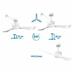 Tout neuf 🧨 Klassfan Ventilateur de plafond Contrôle Réversible Thermostat Wifi Moteur à courant continu Toits en pente Télécommande Scénarios Adaptateur 2 💯 -Atmosphera Soldes 8435525600886 7