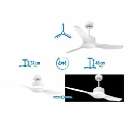 Tout neuf ✨ Klassfan Ventilateur de plafond Réversible Thermostat Wifi Moteur à courant continu Toits en pente Télécommande Scénarios Adaptateur 2/3 Lames 👏 -Atmosphera Soldes 8435525600909 3