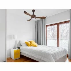Meilleure affaire ⌛ Klassfan Ventilateur de plafond Contrôle Réversible Lumière Thermostat Dimmable Wifi Moteur à courant continu Toits en pente Télécommande Scéna 💯 -Atmosphera Soldes 8435525601296 3