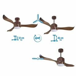 Meilleure affaire ⌛ Klassfan Ventilateur de plafond Contrôle Réversible Lumière Thermostat Dimmable Wifi Moteur à courant continu Toits en pente Télécommande Scéna 💯 -Atmosphera Soldes 8435525601296 4