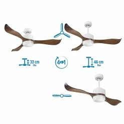 Le moins cher 💯 Klassfan Ventilateur de plafond Contrôle Réversible Lumière Thermostat Dimmable Wifi Moteur à courant continu Toits en pente Télécommande Scéna 😀 -Atmosphera Soldes 8435525601425 5