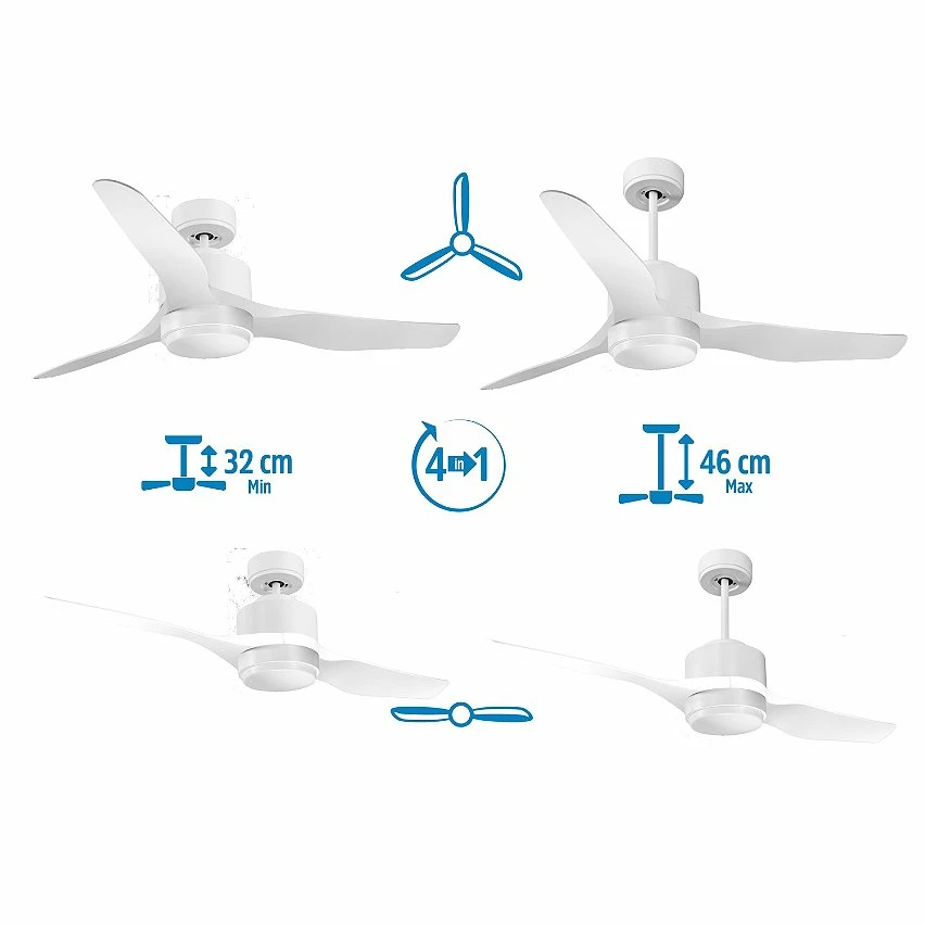 Tout neuf 🎉 Klassfan Ventilateur de plafond Réversible Lumière Thermostat Dimmable Wifi Moteur à courant continu Toits en pente Télécommande Scénarios Lumi 👍 4 Tout neuf 🎉 Klassfan Ventilateur de plafond Réversible Lumière Thermostat Dimmable Wifi Moteur à courant continu Toits en pente Télécommande Scénarios Lumi 👍 – Image 2