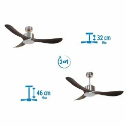 Le moins cher 🔥 Klassfan Ventilateur de plafond Réversible Thermostat Wifi Moteur à courant continu Toits en pente Télécommande Scénarios Hypersilence Mémoire 🌟 -Atmosphera Soldes 8435525601487 4