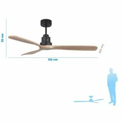 Top 10 ✔️ Klassfan Ventilateur de plafond DC pales 132cm avec 6 vitesses et Wifi 😉 -Atmosphera Soldes 8435525603474 5