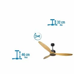 Acheter 😉 Klassfan Ventilateur de plafond Réversible Thermostat Wifi Moteur à courant continu Toits en pente Télécommande Scénarios Hypersilence Mémoire 👏 -Atmosphera Soldes 8435525603658 4