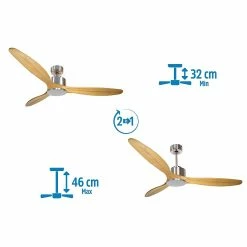 Budget 🔔 Klassfan Ventilateur de plafond Réversible Thermostat Wifi Moteur à courant continu Toits en pente Télécommande Scénarios Hypersilence Mémoire 👏 -Atmosphera Soldes 8435525604150 4