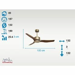 Coupon ⭐ Klassfan Ventilateur de plafond Réversible Thermostat Wifi Moteur à courant continu Toits en pente Télécommande Scénarios Adaptateur 2/3 Lames 🌟 -Atmosphera Soldes 8435525604563 3