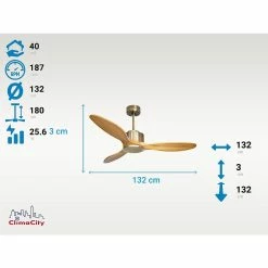 Tout neuf 🛒 Klassfan Ventilateur de plafond Réversible Thermostat Wifi Moteur à courant continu Toits en pente Télécommande Scénarios Hypersilence Mémoire 👍 -Atmosphera Soldes 8435525604938 3