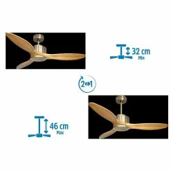 Tout neuf 🛒 Klassfan Ventilateur de plafond Réversible Thermostat Wifi Moteur à courant continu Toits en pente Télécommande Scénarios Hypersilence Mémoire 👍 -Atmosphera Soldes 8435525604938 5