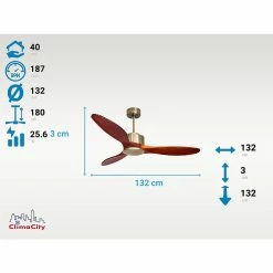 Meilleur prix 🎉 Klassfan Ventilateur de plafond Réversible Thermostat Wifi Moteur à courant continu Toits en pente Télécommande Scénarios Hypersilence Mémoire 🔔 -Atmosphera Soldes 8435525604969 3