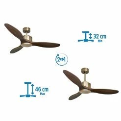 Meilleur prix 🎉 Klassfan Ventilateur de plafond Réversible Thermostat Wifi Moteur à courant continu Toits en pente Télécommande Scénarios Hypersilence Mémoire 🔔 -Atmosphera Soldes 8435525604969 4