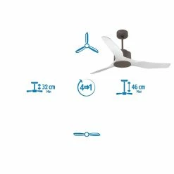 Meilleure affaire 😀 Klassfan Ventilateur de plafond Réversible Thermostat Wifi Moteur à courant continu Toits en pente Télécommande Scénarios Adaptateur 2/3 Lames ❤️ -Atmosphera Soldes 8435525606703 3