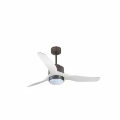 Sortie 😉 Klassfan Ventilateur de plafond Réversible Lumière Thermostat Dimmable Wifi Moteur à courant continu Toits en pente Télécommande Scénarios Lumi ⌛